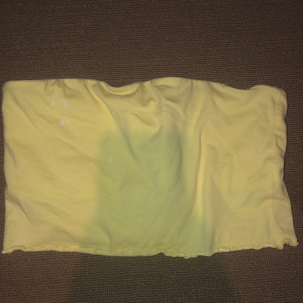 yellow pacsun basic tube top